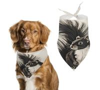 Stylish Pet Bandana for Cats & Dogs, Skunk Print Triangle Scarf, Lightweight & Durable, Perfect for Daily Wear Or Special Events
