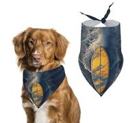 Stylish Pet Bandana for Cats & Dogs, Surfboard Print Triangle Scarf, Lightweight & Durable, Perfect for Daily Wear Or Special Events
