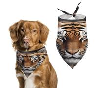Stylish Pet Bandana for Cats & Dogs, Tiger Print Triangle Scarf, Lightweight & Durable, Perfect for Daily Wear Or Special Events