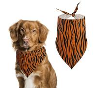 Stylish Pet Bandana for Cats & Dogs, Tiger Stripes Orange Print Triangle Scarf, Lightweight & Durable, Perfect for Daily Wear Or Special Events