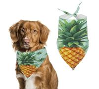 Stylish Pet Bandana for Cats & Dogs, Tropical Fruit Pineapple Print Triangle Scarf, Lightweight & Durable, Perfect for Daily Wear Or Special Events