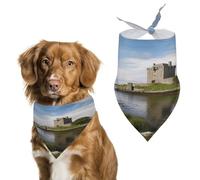 Stylish Pet Bandana for Cats & Dogs, View of The Dunguaire Castle Print Triangle Scarf, Lightweight & Durable, Perfect for Daily Wear Or Special Events