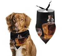 Stylish Pet Bandana for Cats & Dogs, Whisky Beer Pictures Print Triangle Scarf, Lightweight & Durable, Perfect for Daily Wear Or Special Events
