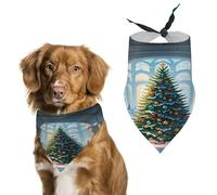 Stylish Pet Bandana for Cats & Dogs, Winter Ruins Print Triangle Scarf, Lightweight & Durable, Perfect for Daily Wear Or Special Events