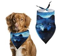 Stylish Pet Bandana for Cats & Dogs, Wolfs Print Triangle Scarf, Lightweight & Durable, Perfect for Daily Wear Or Special Events