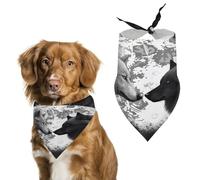 Stylish Pet Bandana for Cats & Dogs, Wolves Love Under The Moon Wild Animal Print Triangle Scarf, Lightweight & Durable, Perfect for Daily Wear Or Special Events
