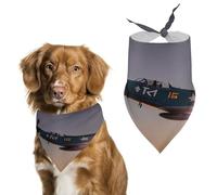 Stylish Pet Bandana for Cats & Dogs, World War 2 Aircraft Airplane Print Triangle Scarf, Lightweight & Durable, Perfect for Daily Wear Or Special Events