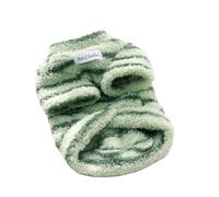 Stylish pet clothing in multiple sizes, machine washable and easy to clean, thick and warm sweaters for autumn and winter(Green and white,M)