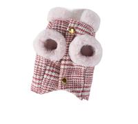 Stylish pet clothing in multiple sizes, machine washable, easy to clean, warm autumn and winter cotton-padded clothes(Red,XXL)