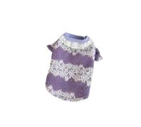 Stylish pet clothing in multiple sizes, machine washable, thickened, warm, suitable for autumn and winter, perfect(Purple,L)
