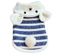 Stylish Pet Hoodie for Small Dogs, Photo-worthy Pet Apparel with Leash Attachment, Soft Lightweight Dog Vest, Blue Striped Tank Top Outfit Blue XXS
