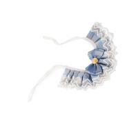 Stylish Pet Lace Cat Bib Collar with JK Plaid Design, Ideal for Festive Scenes Such As Birthday Parties, Polyester Material (M)