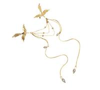 Stylish Phoenixes Bird Brooch Pin For Parties Weddings Handmade Long Flowing Tassels Breastpin Party Wear Accessories Long Fringe Brooch