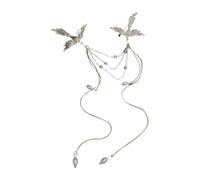 Stylish Phoenixes Bird Brooch Pin For Parties Weddings Handmade Long Flowing Tassels Breastpin Party Wear Accessories Pearls Tassels Brooch