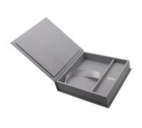 Stylish Photo Box with USB Slot Gift Box for 4x6 inch USB Flash Drive Photo (No USB), Wedding Box, Photo Gift (Grey, 18 x 18 x 5 cm)