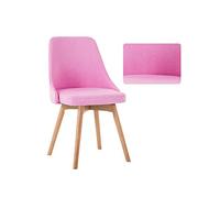 Stylish Pink Dining Chairs with Soft Cushions & Wooden Legs Elegant Kitchen & Bedroom Seating Comfortable Back Support for Dining Room Decor