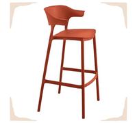 Stylish Plastic Bar Stools 26in/65cm with Footrest Armless Kitchen Chairs for Dining Room Modern ge High Chairs Perfect for Home & Bistro Use
