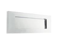 Stylish Polished Chrome Plain Letterplates 280x90mm for Modern Homes - External Front Door Letter Box Plate