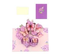 Stylish Popup Greeting Card Artistic Flower And Butterfly Greeting Gifts For Graduations And Holidays Handmade Folding