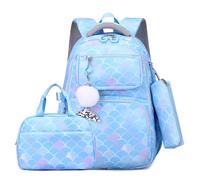 Stylish Print Backpack With Lunch Bag And Pencil Case Adjustable Shoulder Strap Suitable For Students School Backpack For Teens