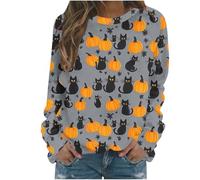 Stylish Printed Casual Crew Neck T-Shirt for Men and Women, Comfortable Everyday Outfit, Perfect with Jeans Trainers, Winter Fashion, Soft Fabric Sweat Jacket Women Without Light Blue, gray, L