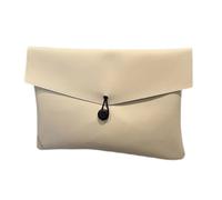 Stylish PU Envelope Purse For Women and Girls Lightweight Evening Bag Practical Handbag With Spacious Interior, White, 33x24cn