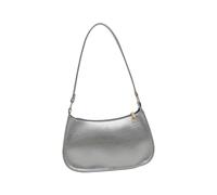 Stylish PU Leather Handbag for Women Underarm Bags with Zippered Closure Shoulder Bag for Shopping and Social Gatherings, Silver, Bohemian