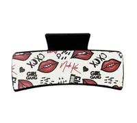 Stylish PU Leather Square Hair Clip Light Weight Portable Cartoon Hairclip For Women Of Various Ages