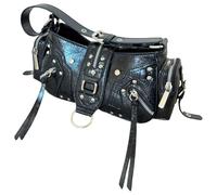 Stylish PU Leather Studded Shoulder Bag Women’s Punk Streetwear Handbag Casual Armpit Bag for Casual Travel and Parties