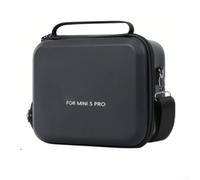 Stylish PU Storage Bag for DJI for mini 5 Pro - Shockproof Hard Case with Comfortable Strap - Secure Travel Accessory for Drones Grey(Black)