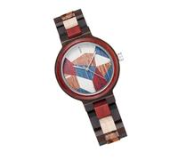 Stylish Quartz Wooden Wrist Watch with Buckle for Lovers and Friends | Common Glass Mirror, Energy Saving Movement, Precise Timekeeping, Holiday Gift Choice, Easy to Take