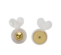 Stylish Rabbits Heart Ear Stoppers Rustproof Copper Base Secure Hold Acrylic Earring Accessories for Daily Wear Earring for Sensitive Ears