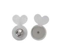 Stylish Rabbits Heart Ear Stoppers Rustproof Copper Base Secure Hold Acrylic Earring Accessories for Daily Wear Earring for Sensitive Ears