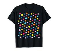 Stylish Raining Colorful Polka Dot Rain on Navy Shapes Mania Value Graphic T-Shirt