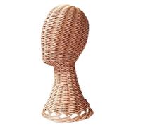Stylish Rattan Mannequin Display Stand For Hats And Wigs Headwear Showcase Rack Hairpiece Storage Solution