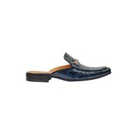 Stylish Real Leather Patent Half Shoes XPOSED Blue 9