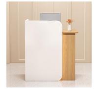 Stylish Rectangular Reception Desk 140 cm for Office, Retail, Beauty Salon & SOHO - Functional Front Table for Payment Lobby, Modern Workstation Furniture