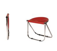 Stylish Red Foldable Chair, Lightweight Acrylic Bar Stool, Space-Saving Design, Perfect for Living Room, Café, Balcony, Garden - Portable & Beautiful Furniture