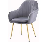 Stylish Red Velvet Dining Chair with Metal Legs Modern Upholstered Armchair for Kitchen & Living Room Perfect for Dining Room Fur and Home Decor