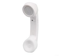 Stylish Retro Phone Receiver Compatible with All Smartphones Safe and Fun Calling Experience (White)