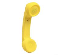 Stylish Retro Phone Receiver Compatible with All Smartphones Safe and Fun Calling Experience (Yellow)