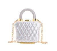 Stylish Rhinestones Decoration Small Lipsticks Bag Bridal Purse for Women with Detachable Shoulder Chain