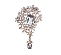 Stylish Rhinestones Floral Brooch Versatile Fashion Accessory For Dresses Suits Casual Outfits Vintage Styles Elegant Flower Brooch For Women