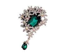 Stylish Rhinestones Floral Brooch Versatile Fashion Accessory For Dresses Suits Casual Outfits Vintage Styles Elegant Flower Brooch For Women