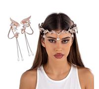 Stylish Rhinestones Hair Accessory Set Including Headband And Ear Clip Set Present For Youthful Women And Trendsetters