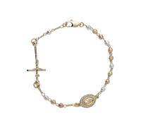 Stylish Rose Chain Crucifix Lightweight Design Wrist Adornment Perfect for Daily Wear or Gifting Rose Gold Benedict