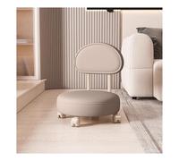 Stylish Rotating Rolling Stool with Backrest & WheelsFaux Leather Ottoman Chair for Makeup Salon Shoe Changing & Home UseAdjustable Height Comfort & Versatile Design