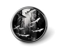 Stylish Round Badge A Brown Chihuahua Printed 1 Inch Aluminum Alloy Lapel Pin with Heat Transfer Art, Lightweight Metal Pin for Shirts, Jackets, Unique Gifts