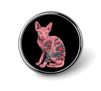 Stylish Round Badge Playful Panda Printed 1 Inch Aluminum Alloy Lapel Pin with Heat Transfer Art, Lightweight Metal Pin for Shirts, Jackets, Unique Gifts