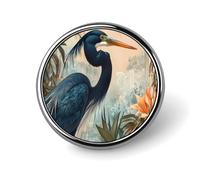 Stylish Round Badge Playful Panda Printed 1 Inch Aluminum Alloy Lapel Pin with Heat Transfer Art, Lightweight Metal Pin for Shirts, Jackets, Unique Gifts